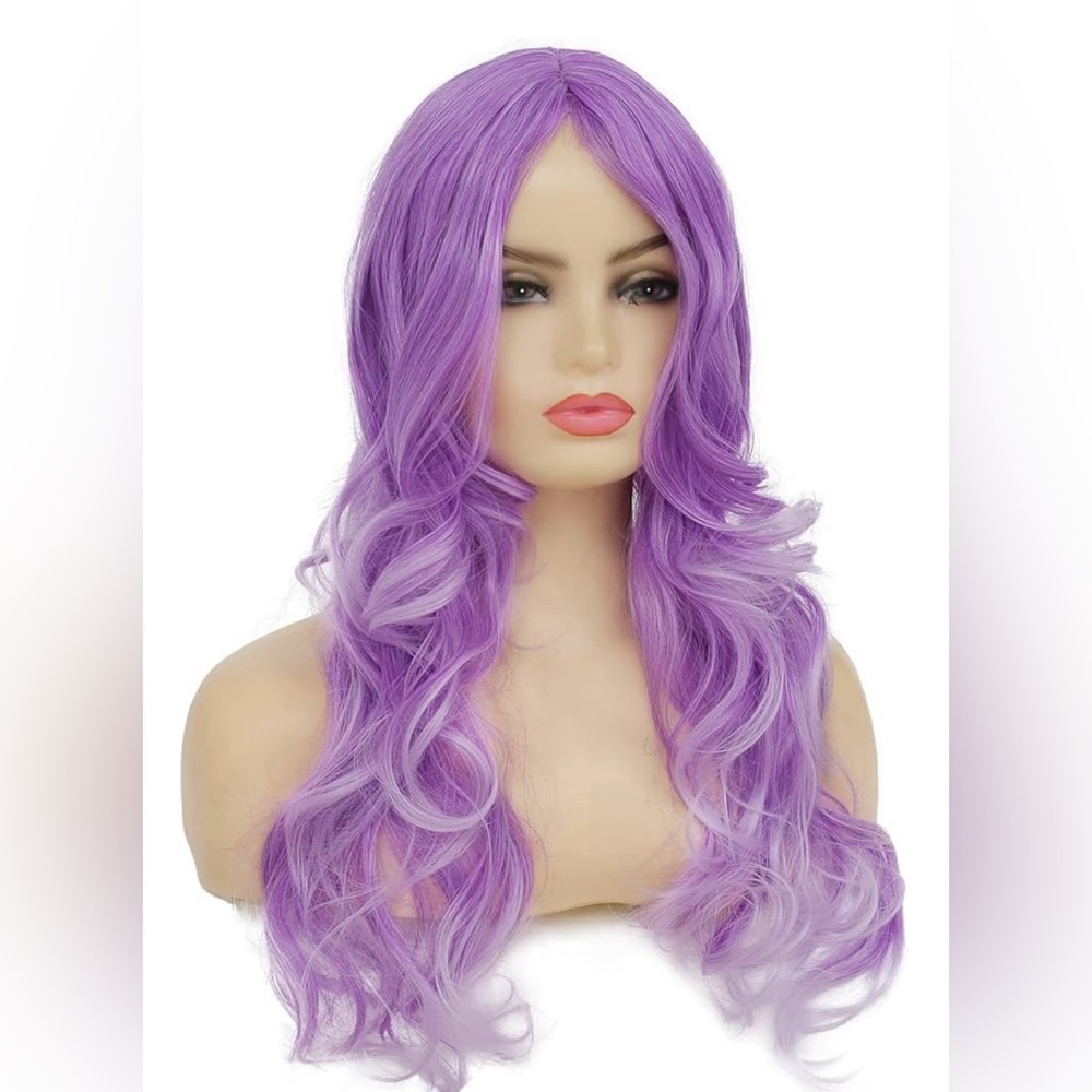 Long, Curly, Wavy. Wig with Wig Cap 24"